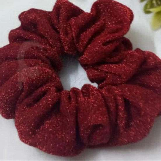 Maroon Moon Light Scrunchies