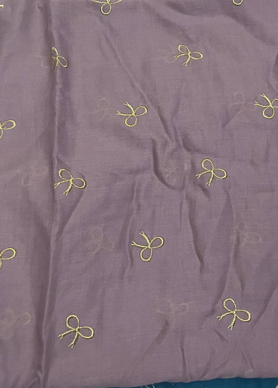 Lavender Embroidery Lawn hijab