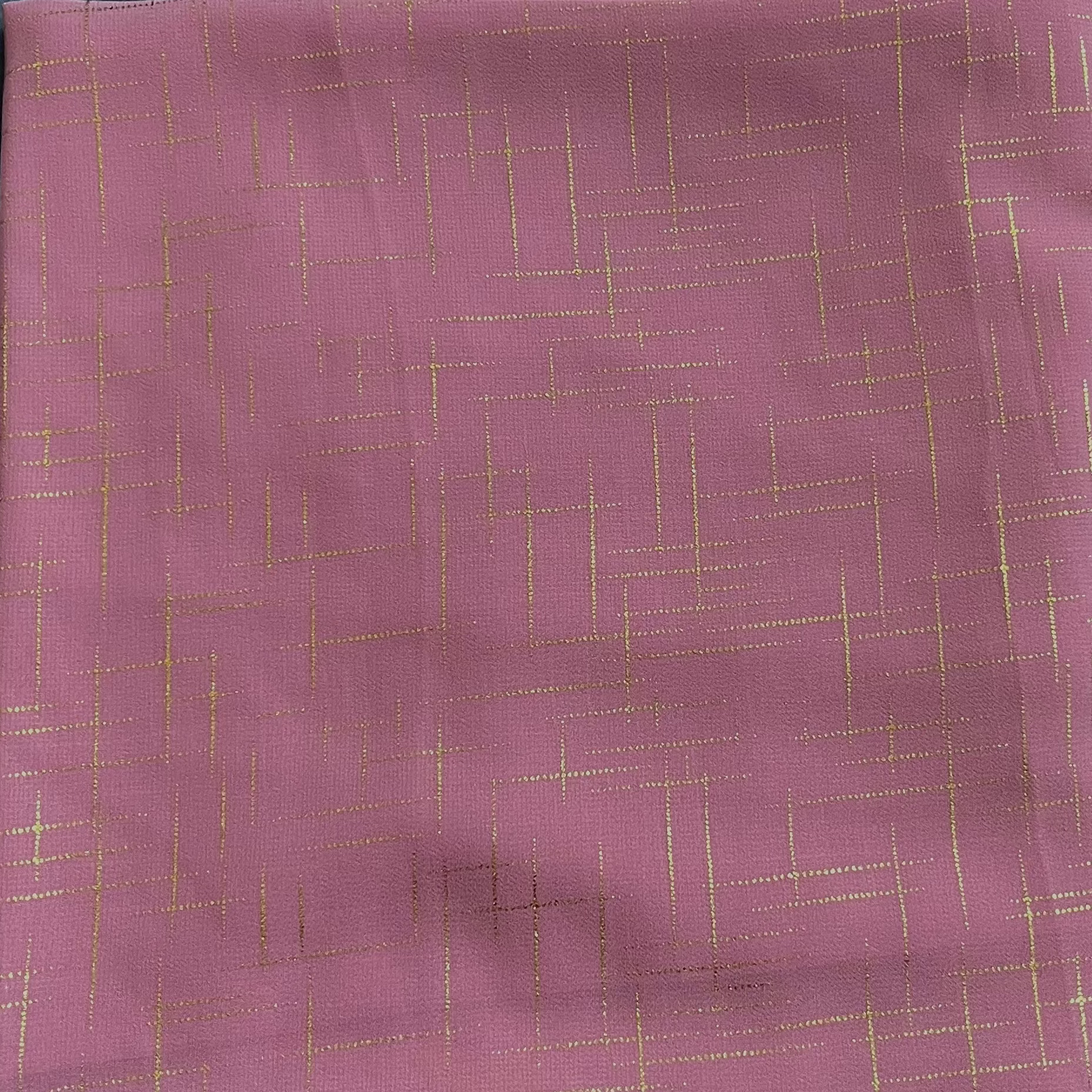 Salmon Pink Crosshatch Georgette