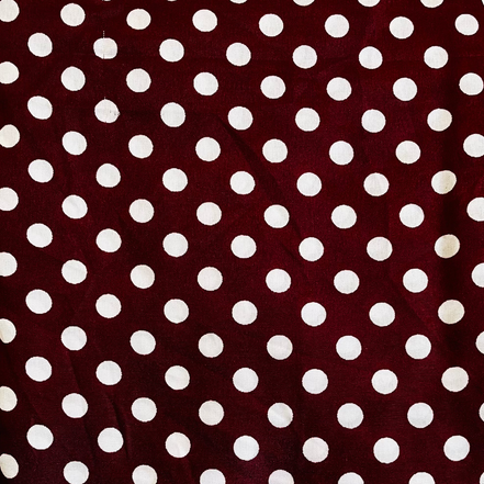 Polkadot Maroon Namaz Chaddar (with sleeves)
