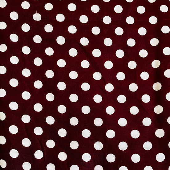 Polkadot Maroon Namaz Chaddar (with sleeves)