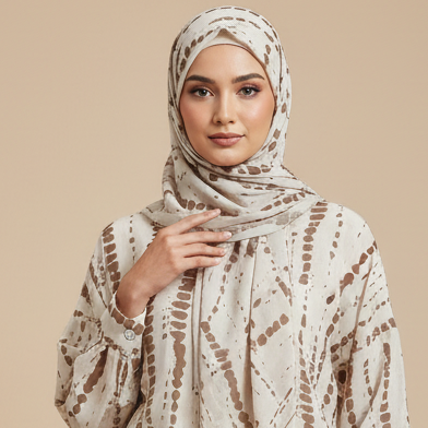 Tie-Dye Chiffon Hijab