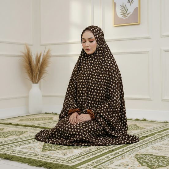 Brown Namaz Chaddar (with sleeves)