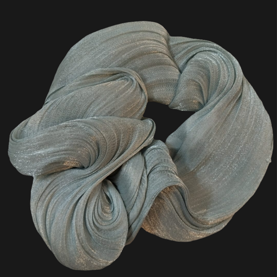 Pista green Crinkle  Organza  Scrunchies