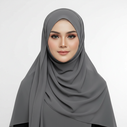 Grey Georgette Chiffon