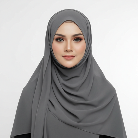 Grey Georgette Chiffon