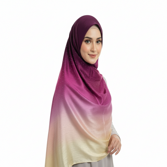 Plum  Ombre Silk Stone