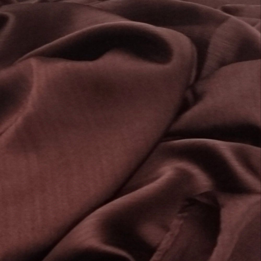 Brown Plain Satin Silk