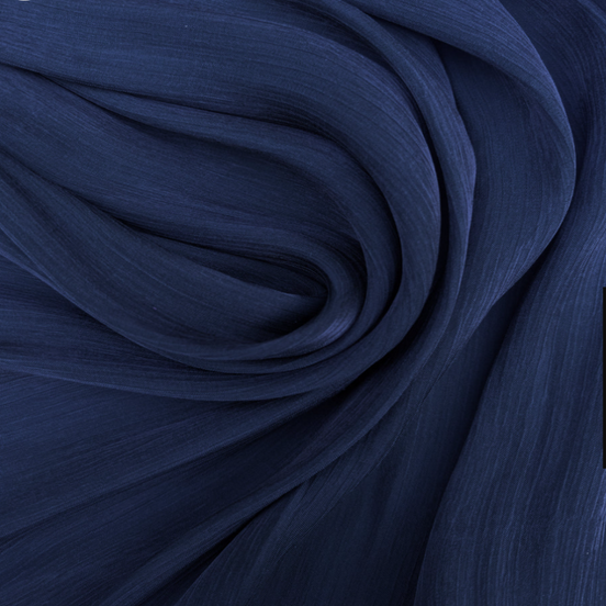 Navy  blue Luxe Chiffon