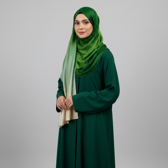 Restful Green Ombre Silk Stone