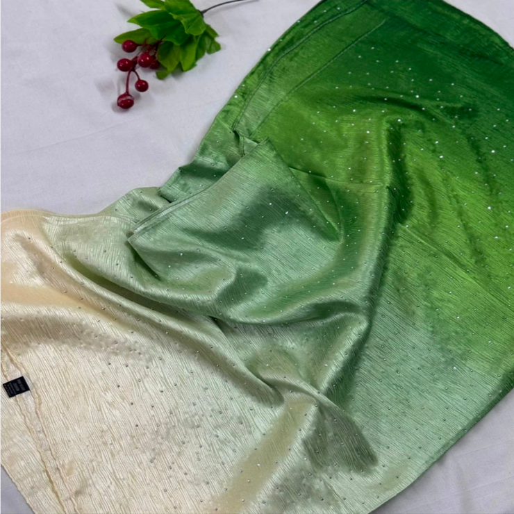 Restful Green Ombre Silk Stone