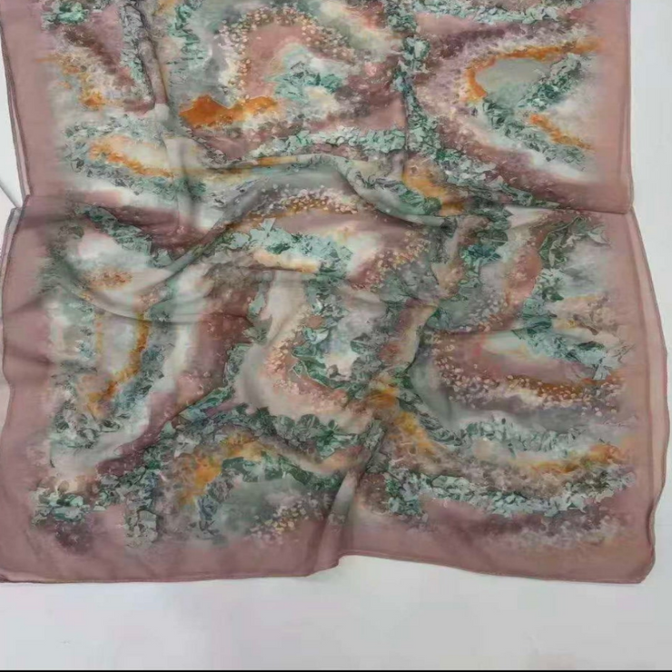 Beig Printed Chiffon