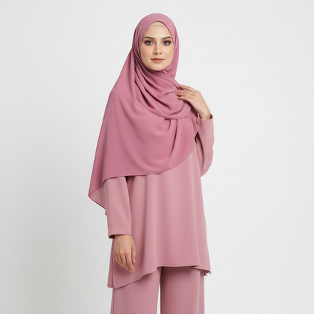 Mauve Georgette Chiffon