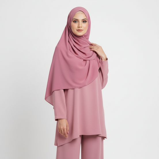 Mauve Georgette Chiffon