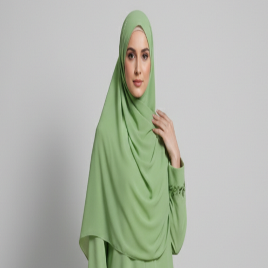 Mint Georgette Chiffon