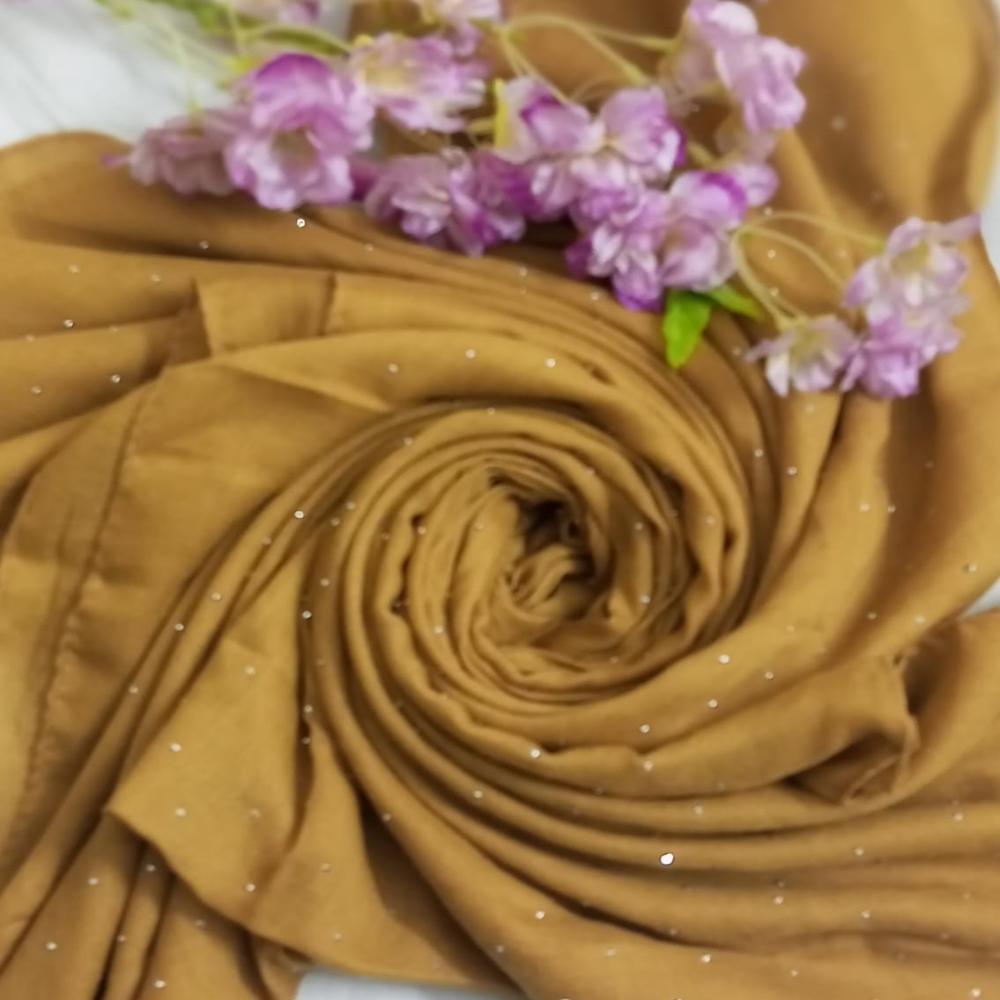 Mustard Silver Stone Lawn Hijab