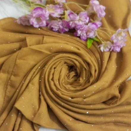 Mustard Silver Stone Lawn Hijab