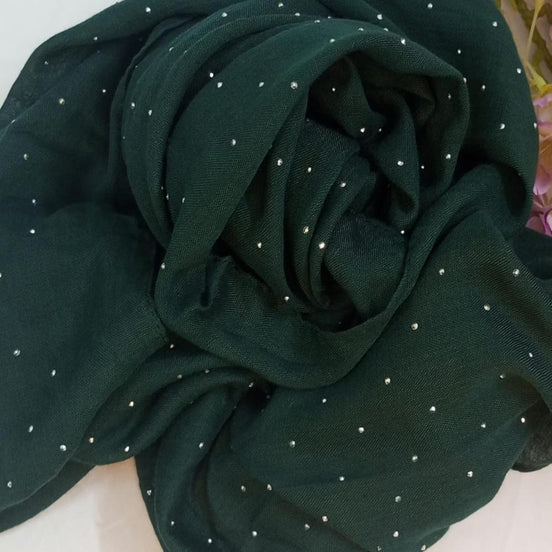 Bottle green Silver Stone Lawn Hijab