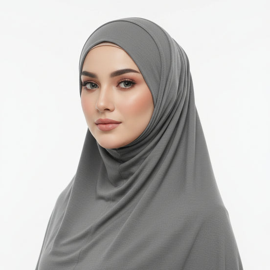 Steel Grey Viscose Jersey