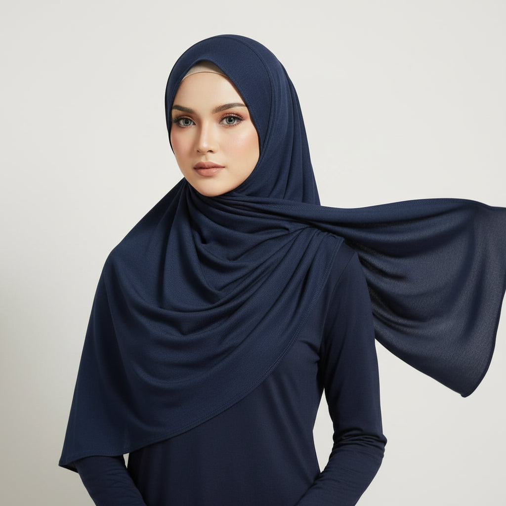 Navy Viscose Jersey