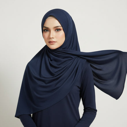 Navy Viscose Jersey