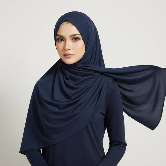 Navy Viscose Jersey