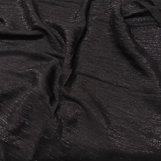Black Metalic Chiffon