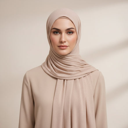 Beige Moonlight Jersey Hijab