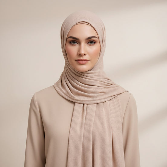 Beige Moonlight Jersey Hijab