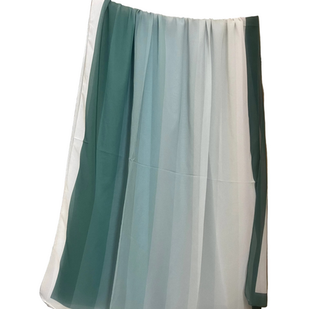 Green Ombre Printed Chiffon