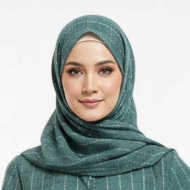 Pine  Bubble Chiffon Checked