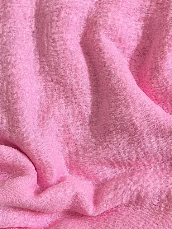 Baby  pink Crimps Hijab