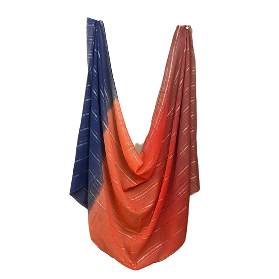Rusty Ombre Zari Lawn