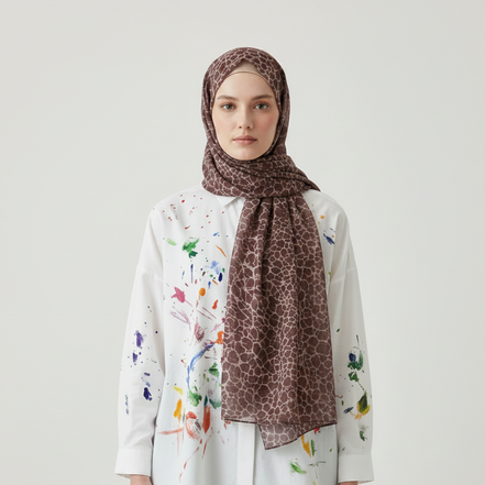 Dusty pink Modal Printed Lawn
