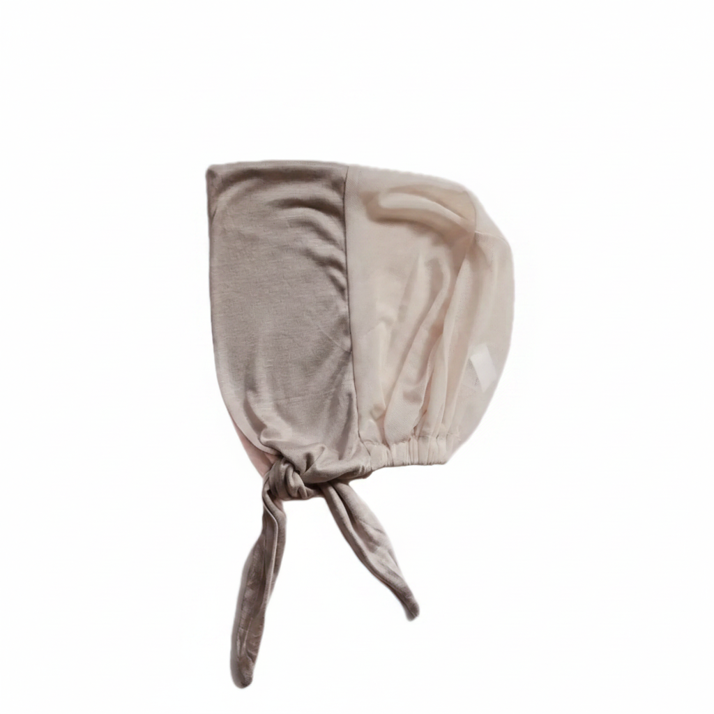Bamboo jersey latte Full Coverage Tie Back cap