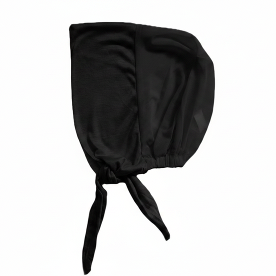 Bamboo jersey black Full Coverage Tie Back cap