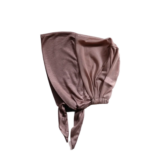 Bamboo jersey  cool latte Full Coverage Tie Back cap