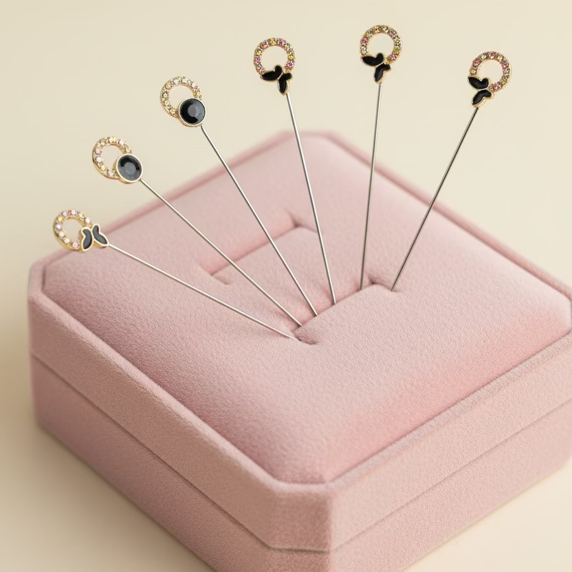 Fancy zarcon long Pins ( 6pins)