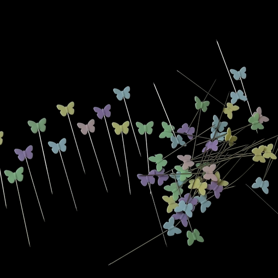 Butterfly long Pins ( pack of 12)