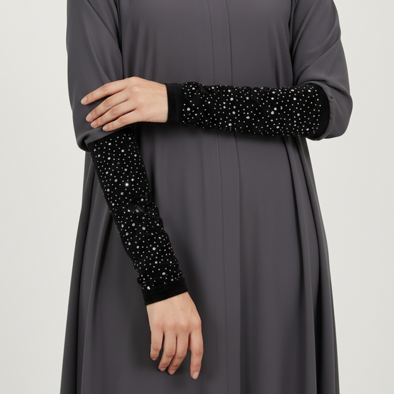 Black fancy arm sleeves with studs