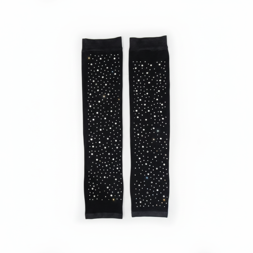 Black fancy arm sleeves with studs