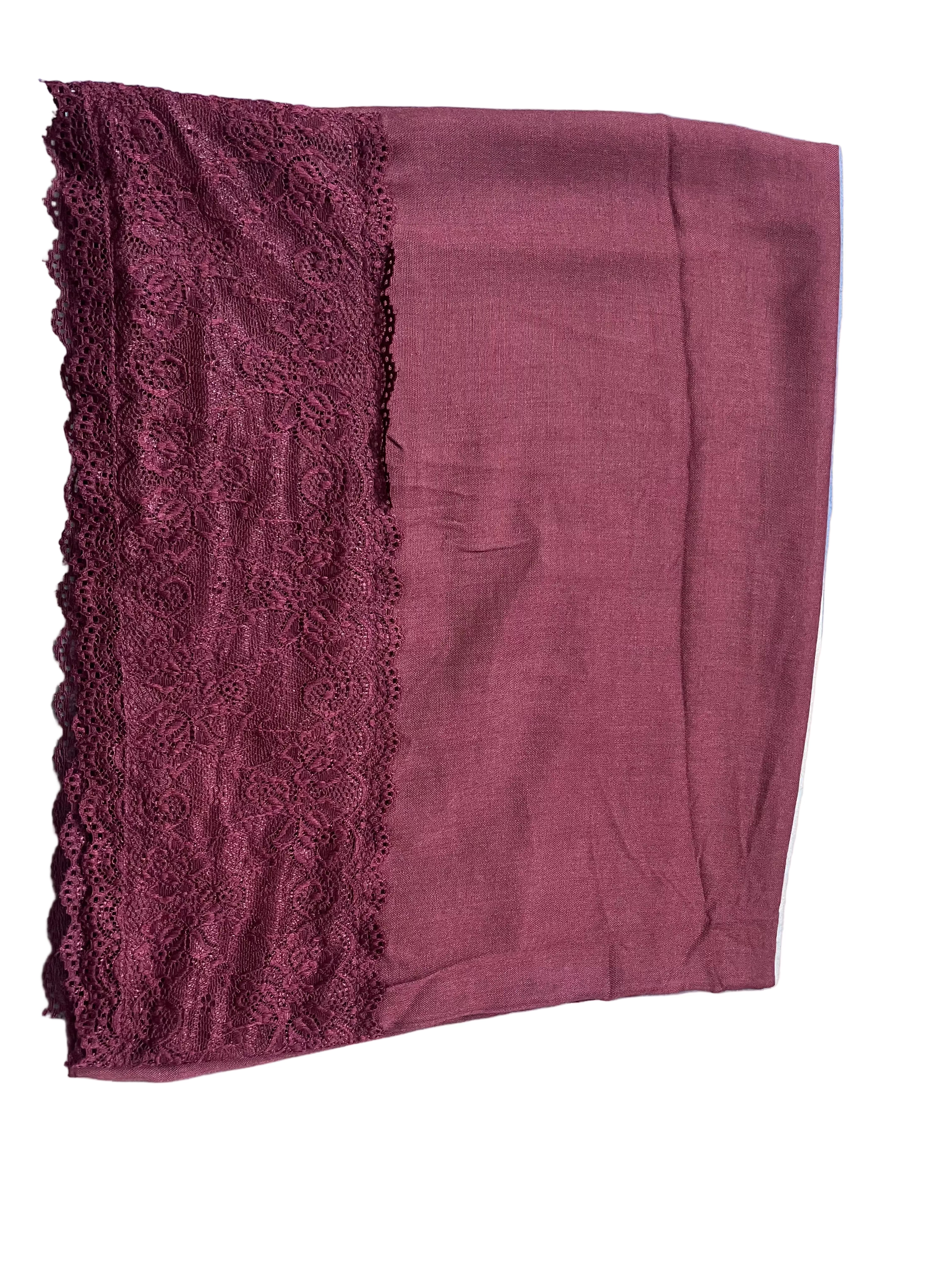 Chantilly Lace Hijab -Maroon