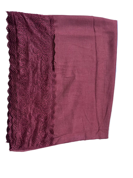 Chantilly Lace Hijab -Maroon