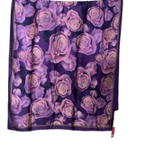 Purple printed Silk Hijab