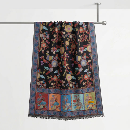 Vintage Pashmina  Hijab- Black