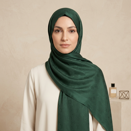Cashmere Monogram-Green