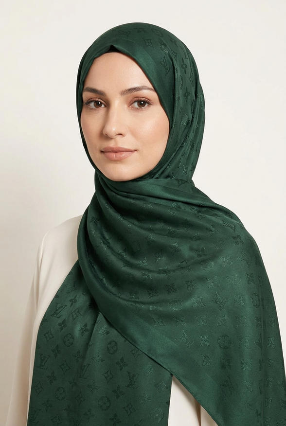Cashmere Monogram-Green