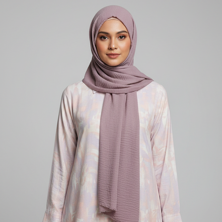Crimps Hijab - lavender