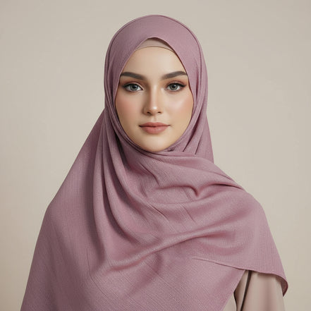 Tea Pink Metalic Chiffon