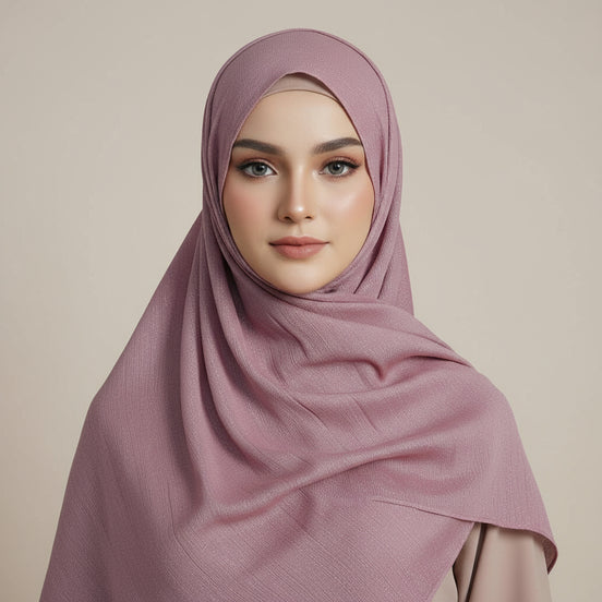 Tea Pink Metalic Chiffon